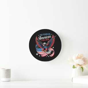Horloge Ronde 250e anniversaire aigle patriotique États-Unis