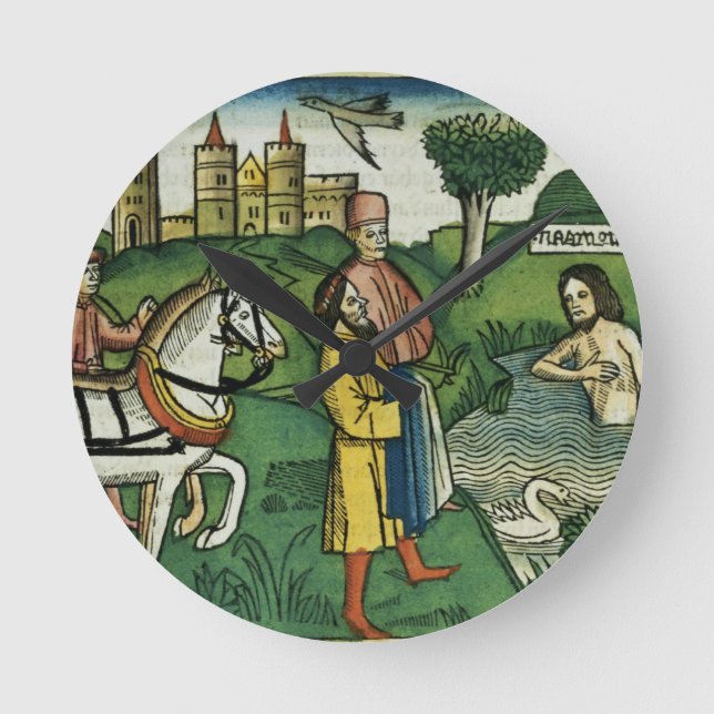 Horloge Ronde 2 rois 5 14 le nettoyage de Naaman, du 'NU (Recto)