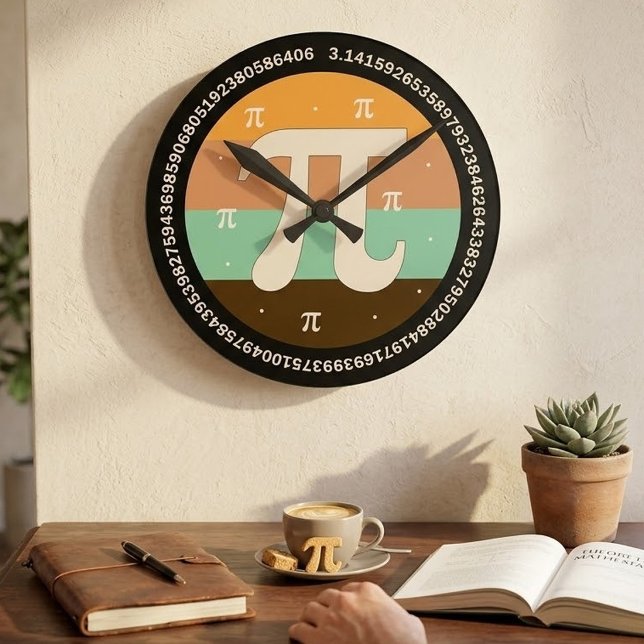 Horloge Ronde 3.14 Conception de la Journée nationale Pi - Idée  (Créateur téléchargé)