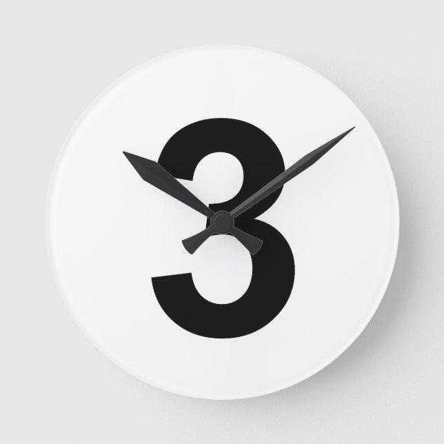 Horloge Ronde 3 - numéro trois (Recto)