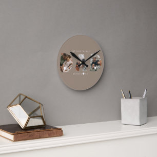 Horloge Ronde 3 photo collage papa