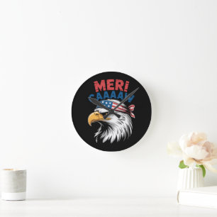 Horloge Ronde 4 juillet Aigle Liberté Patriotique