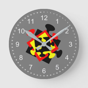 Horloge Ronde 4 Pièces de scie