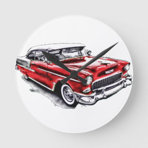 Horloge Ronde 55 Chevy