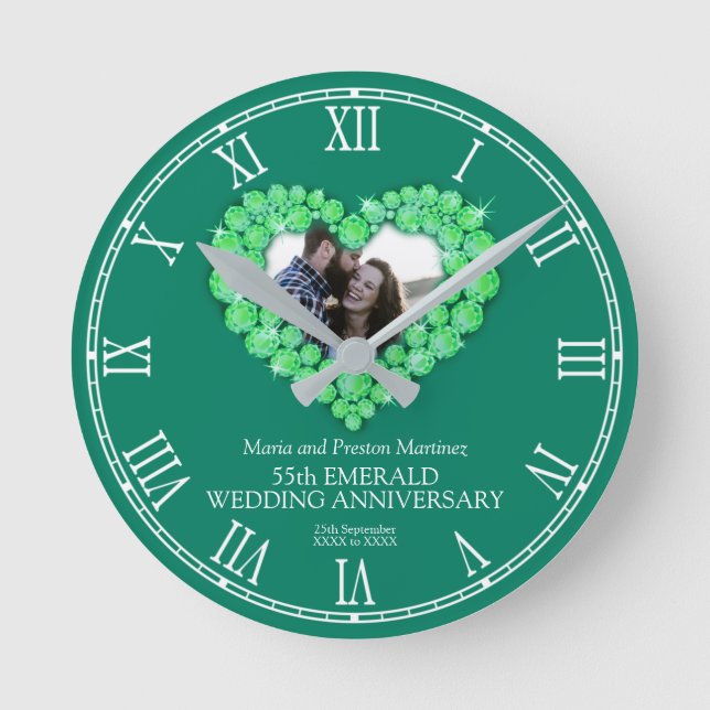 Horloge Ronde 55th wedding anniversary green emerald (Recto)