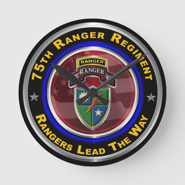 Horloge Ronde 75e Ranger Régiment "Rangers Lead the Way" (Recto)
