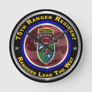 Horloge Ronde 75e régiment de rangers « Les Rangers mènent la vo