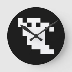 Horloge Ronde 8 Bit Pixel Ghost