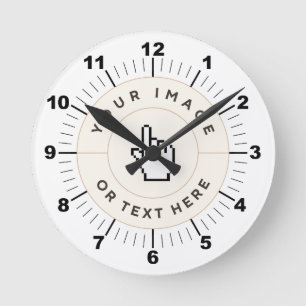 Horloge ronde 8" - Personnalisée (ajouter image/te