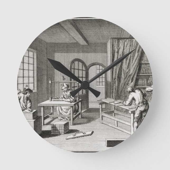 Horloge Ronde A bookmaker's workshop, from the 'encyclopedie (Recto)