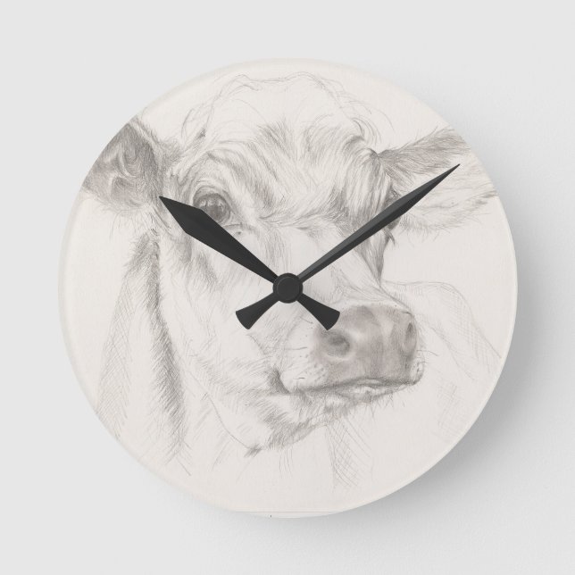 Horloge Ronde A drawing of a young cow (Recto)