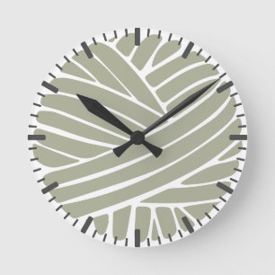 Horloge Ronde À feuillage persistant brouillard Minimal moderne