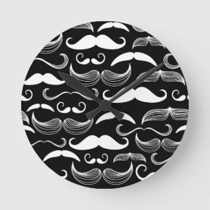 Horloge Ronde A Gentlemen's Club. Mustache pattern