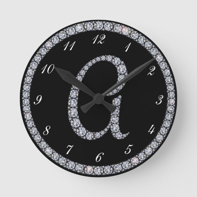 Horloge Ronde A Monogram bling ring clock (Recto)