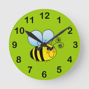Horloge Ronde abeille buzzy