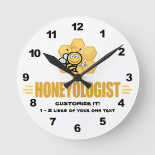 Horloge Ronde Abeille de miel amusante