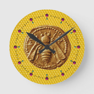 HORLOGE RONDE ABEILLE DE MIEL, APICULTEUR
