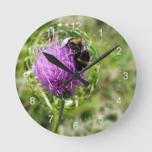 Horloge Ronde Abeille en bulle