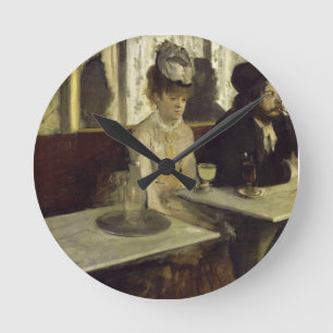 Horloge Ronde Absinthe Drinker ou L'Absinthe by Edgar Degas