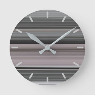 Horloge Ronde Abstract #1: Grey
