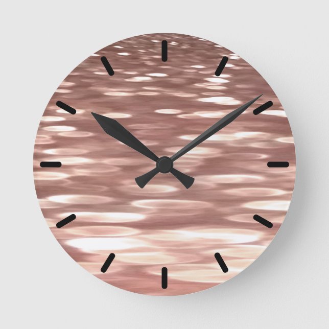Horloge Ronde Abstract #3: Copper Rose Gold (Recto)