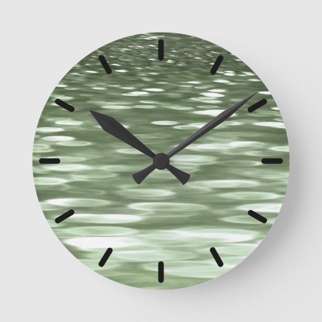 Horloge Ronde Abstract #3: Olive green blur (Recto)
