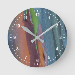 Horloge Ronde Abstract de Rainbow Gum Tree