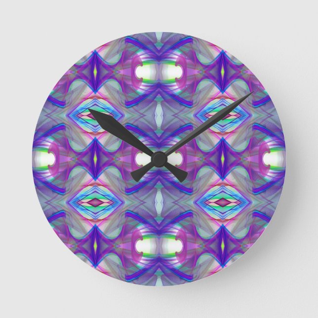 Horloge Ronde Abstract Geometric Fractal (Recto)