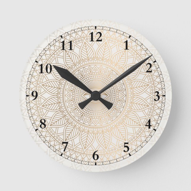 Horloge Ronde Abstract mandala wall clock (Recto)
