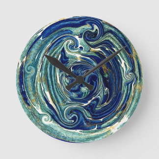 Horloge Ronde Abstract Planet Earth Wall Clock