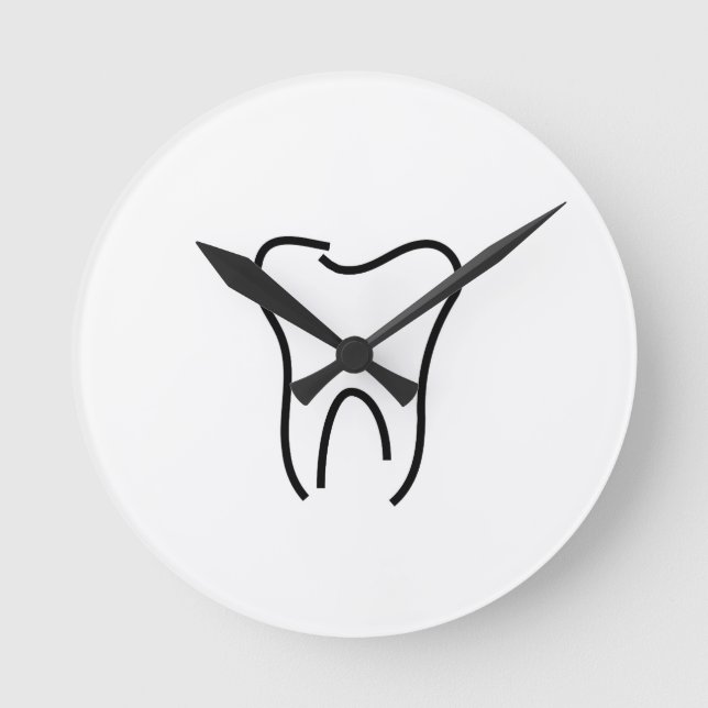 Horloge Ronde Abstract tooth graphic (Recto)