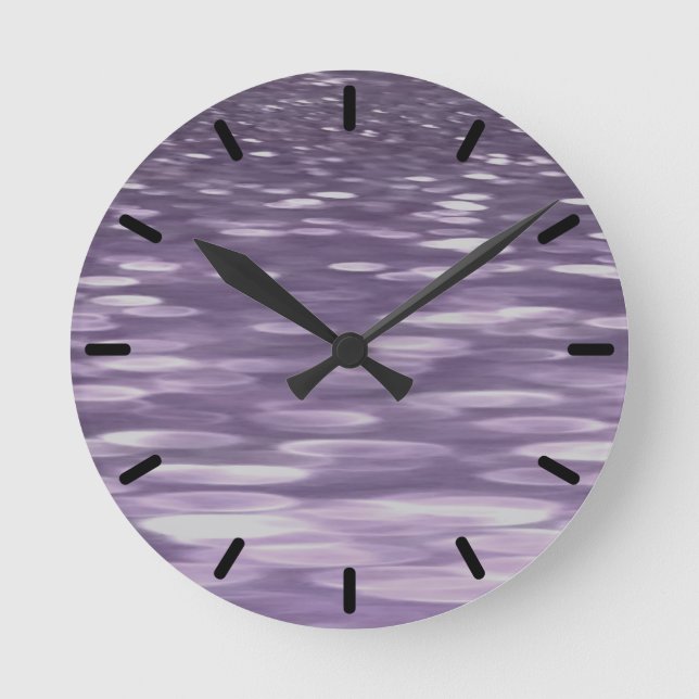 Horloge Ronde Abstrait #1 : Ultra Violet Shimmer (Recto)