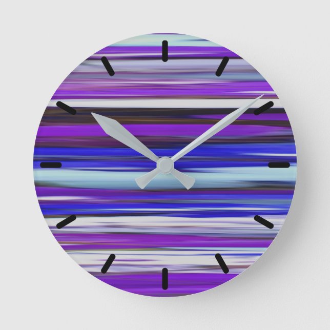 Horloge Ronde Abstrait #2 : Flou ultraviolet (Recto)