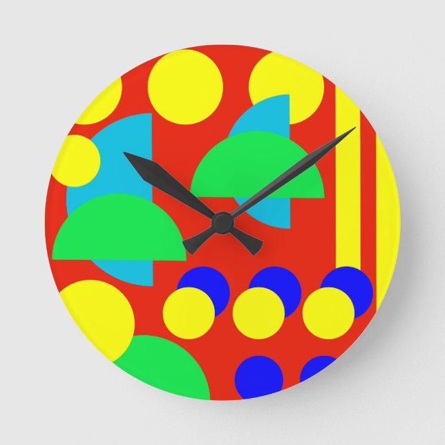 Horloge Ronde Abstrait coloré (Recto)