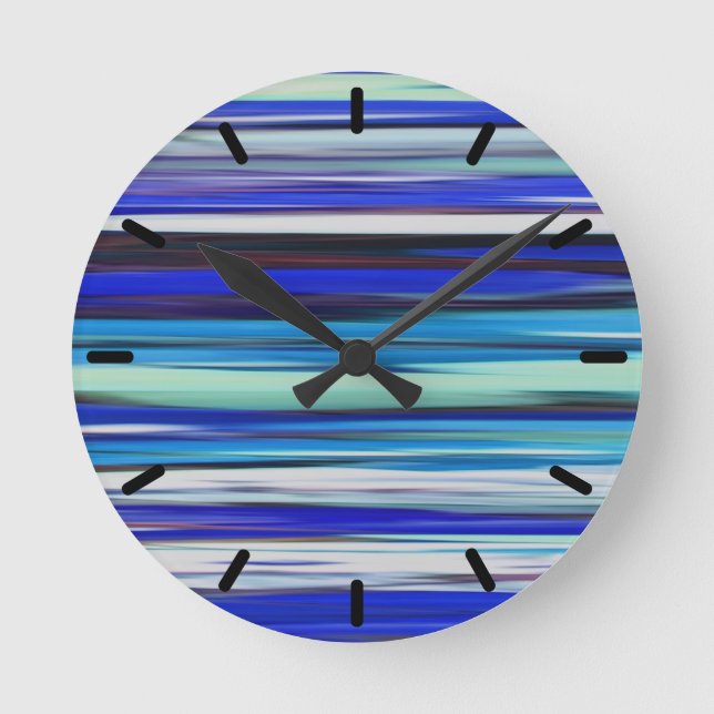 Horloge Ronde Abstrait n° 2 : Bleu (Recto)