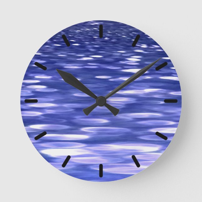 Horloge Ronde Abstrait n° 3 : Bleu (Recto)