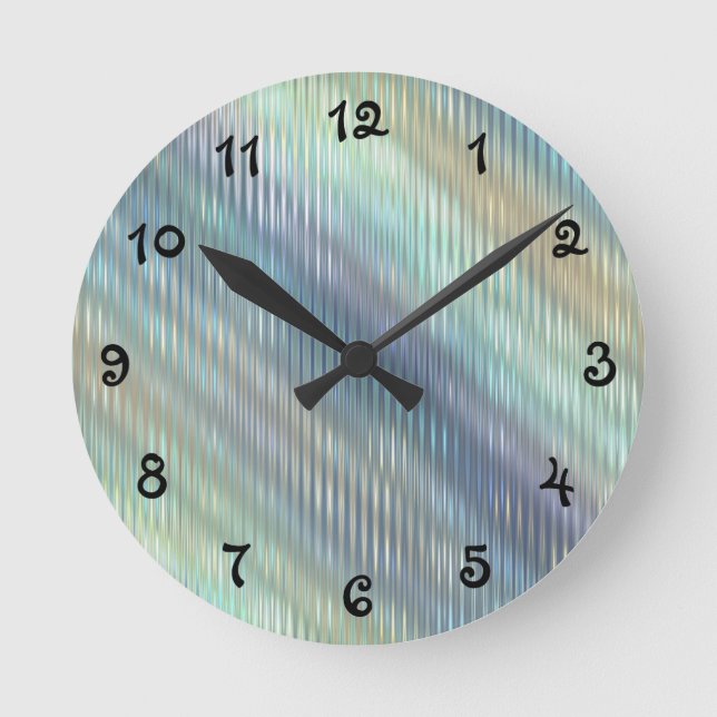 Horloge Ronde Abstrait Pastel Doux (Recto)
