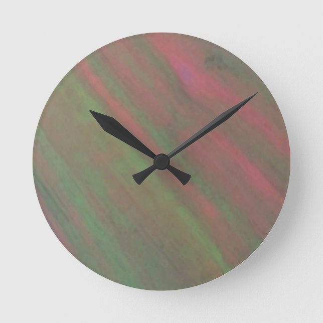 Horloge Ronde Abstrait rouge (Recto)