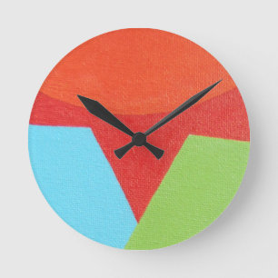 Horloge ronde abstraite couleur au fil du temps