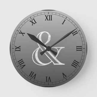 Horloge Ronde Académie gravée en blanc