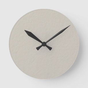 Horloge Ronde Accessoires en papier texturé beige que vous pouve