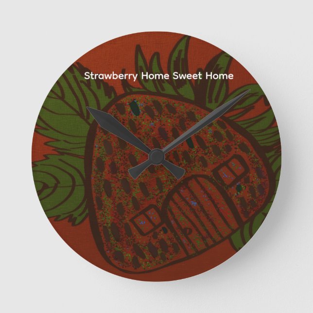Horloge Ronde Accueil de la fraise douce maison (Recto)