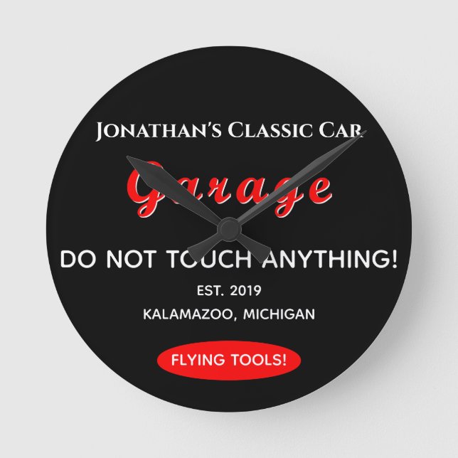 Horloge Ronde Accueil Voiture Mécanique Garage Outils de vol Hor (Recto)