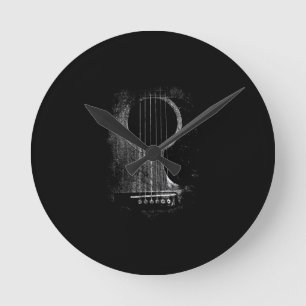 Horloge Ronde Acoustic Guitar Player