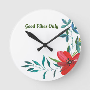 Horloge Ronde Acrylique Good Vibes uniquement