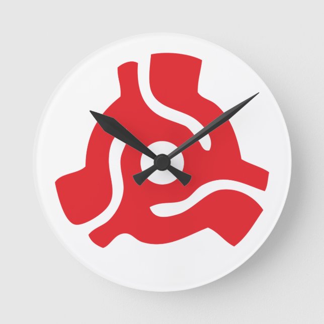 Horloge Ronde Adaptateur vinyle de 7 pouces 45 tr/min insérez l' (Recto)