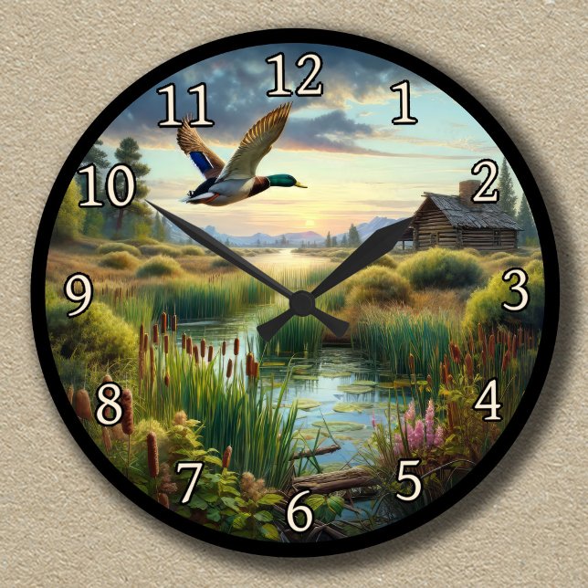 Horloge Ronde Adapté aux besoins des voyageurs de Mallard survol (Créateur téléchargé)