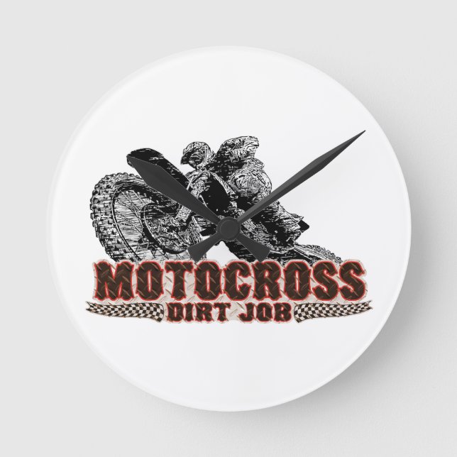 Horloge Ronde Addict de Motocross (Recto)