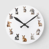 Horloge Ronde Adorable Bunny Rabbit Nursery  (Front)