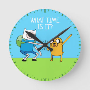 Horloge Ronde Adventure   Finn & Jake Fist Bump